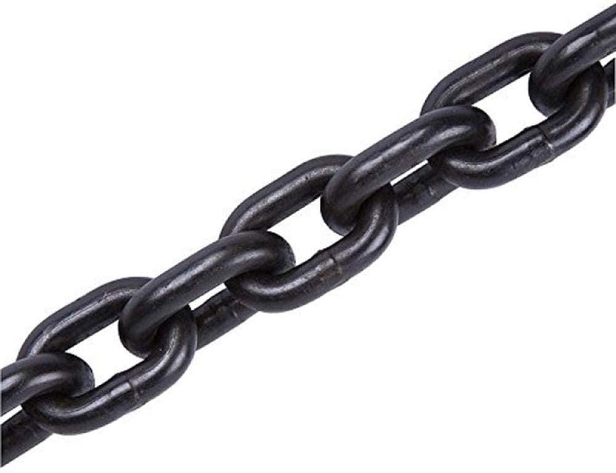 Allecto plus - Plastic kettingbarrière 5 meter, decoratieve tuin terrasplanken barrière voor gezondheid en veiligheid (zwart)