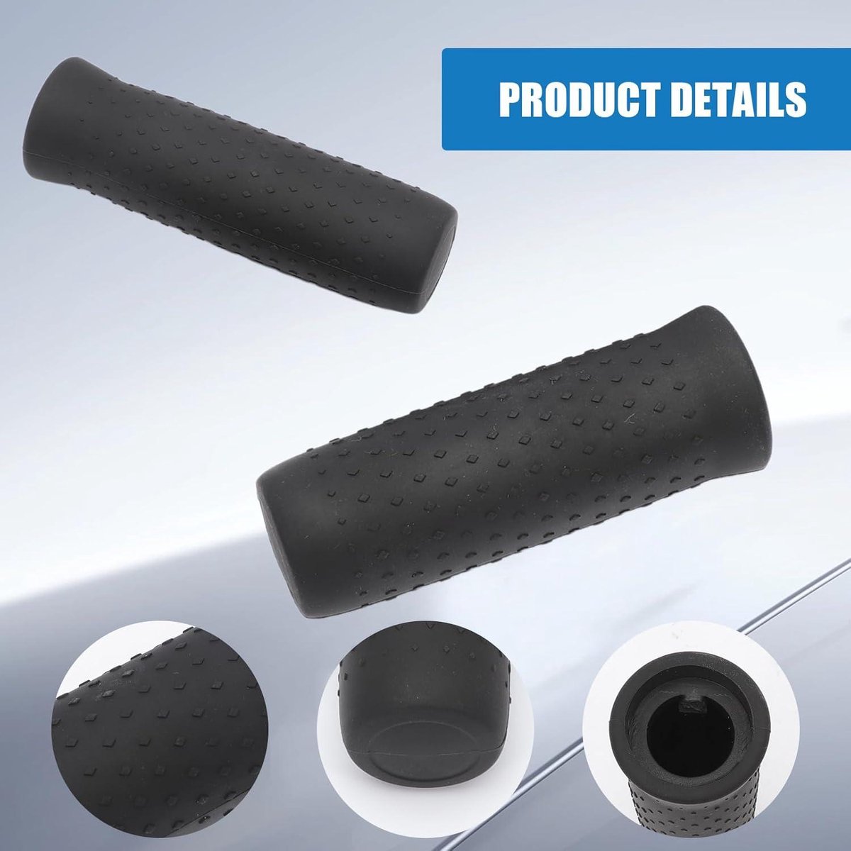 Allecto plus - Zwarte siliconen handgrepen voor Segway Ninebot G30 Max, handige scooter accessoires met extra comfort.