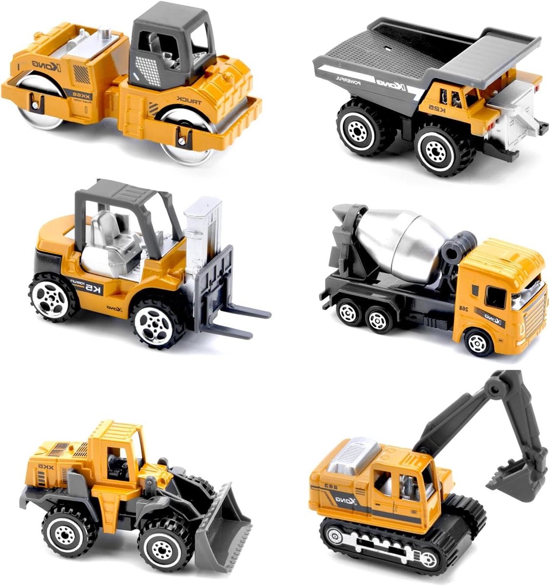 Allecto Premium - Bouwvoertuig Set voor Kinderen van 2-5 Jaar - Speelgoedautos Diefstal Gietvoertuigen Graafmachine Kerstcadeau