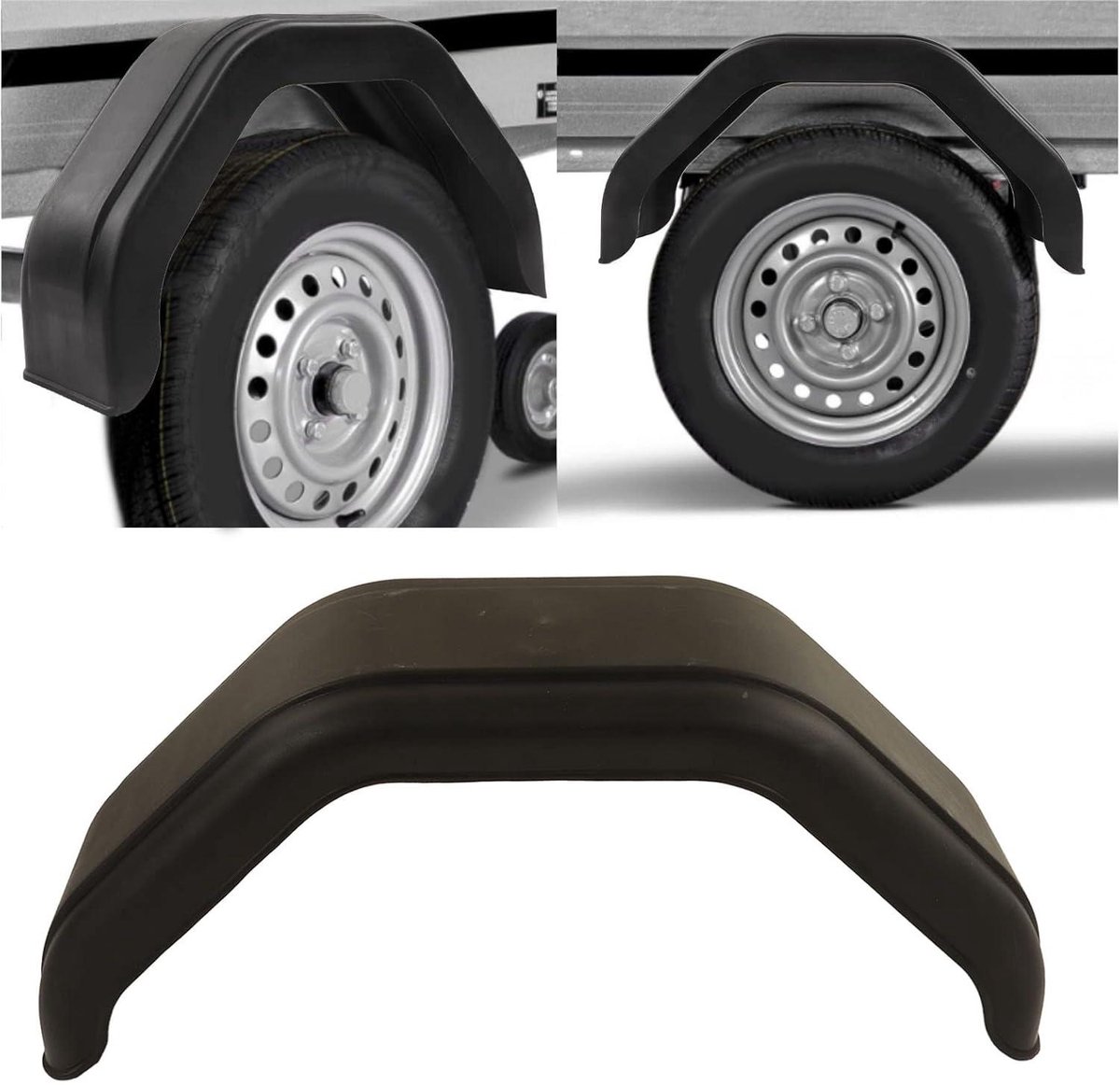 Allecto Premium - Krasbestendige Aanhangwagenstootkussens voor 15 Inch Wielen - Beschermende Trailer Spatborden voor Aanhangwagens, RV, Jacht, ATV