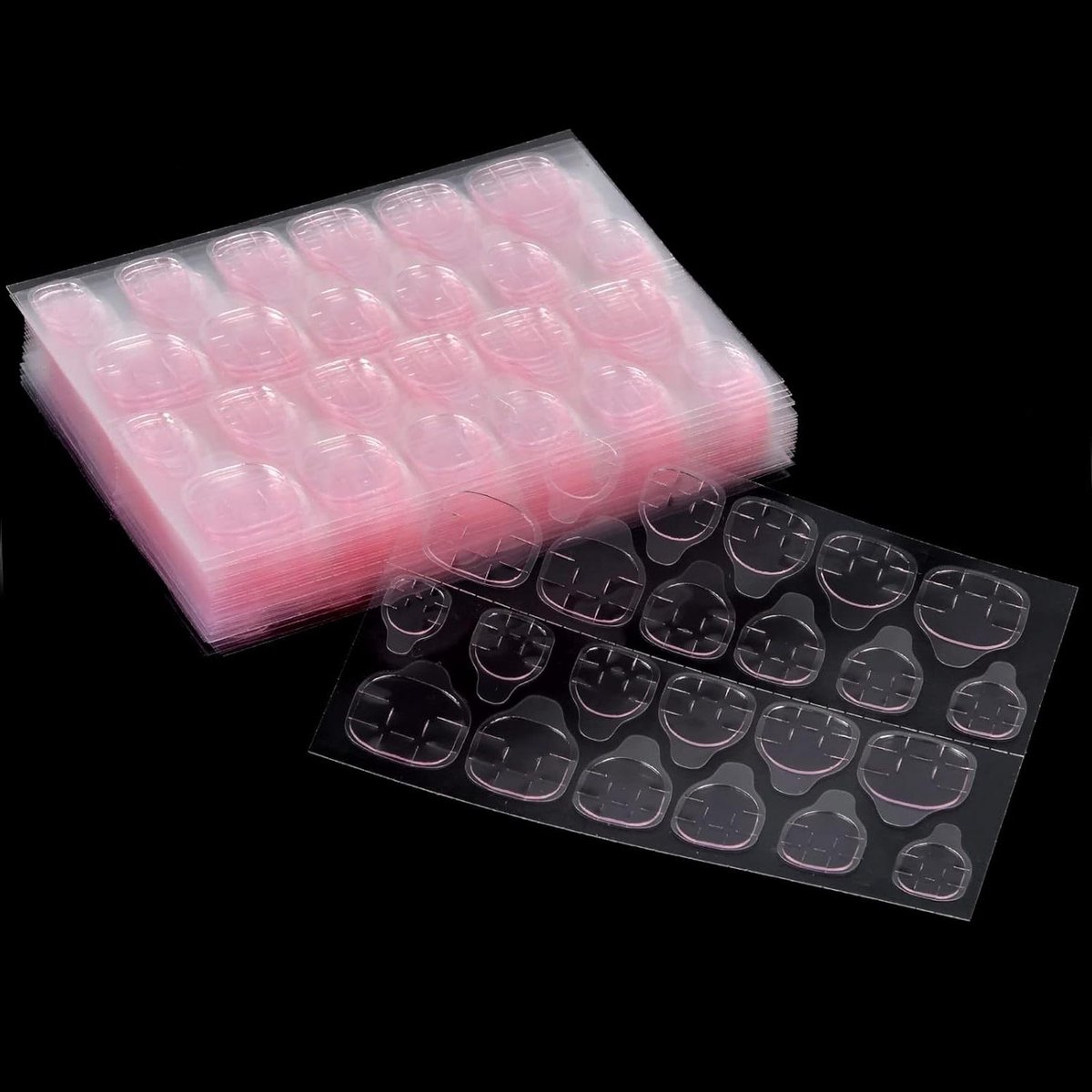 Allecto Premium - Lijm Stickers voor Kunstnagels - 720 Stuks - Transparant - Dubbelzijdig - Nagelstudio Supply