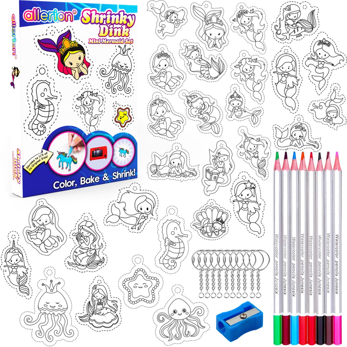 Allerion Krimpfolie Zeemeerminnen Set - 28-delig - Inclusief Accessoires - Gebruiksaanwijzing