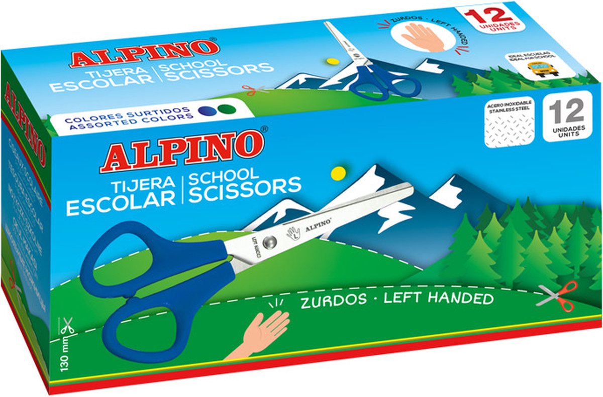 Alpino PT0020 buro- & knutselschaar Rechte knip Verschillende kleuren