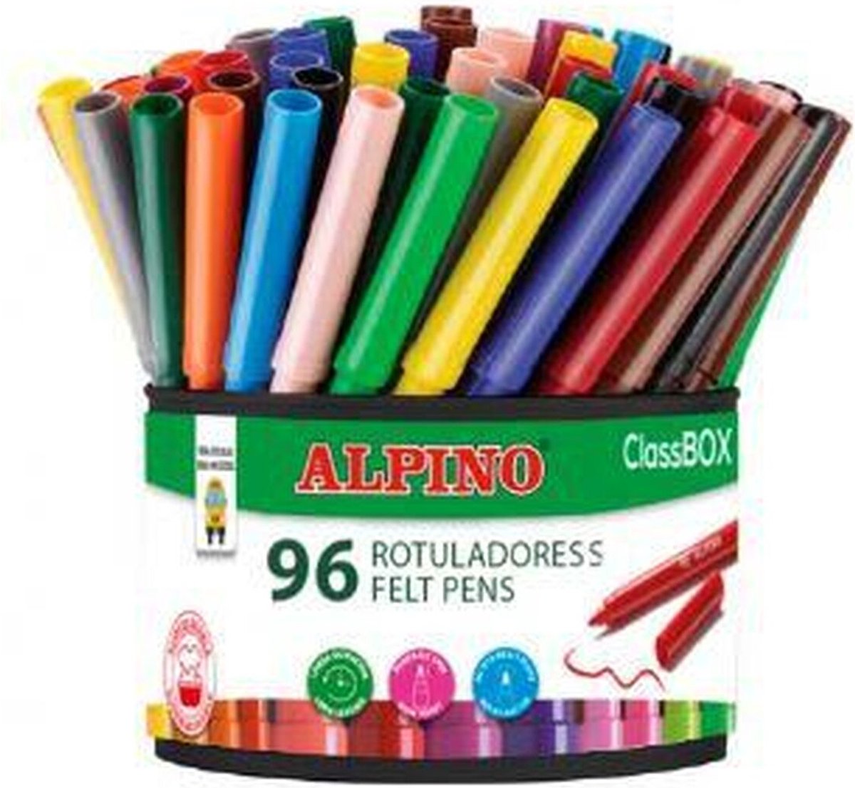 Set Viltstiften Alpino ClassBOX Multicolour 96 Onderdelen