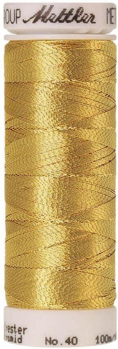 AMANN METALLIC GAREN, GOUD, 100M, Col. 2108, PER KLOSJE.