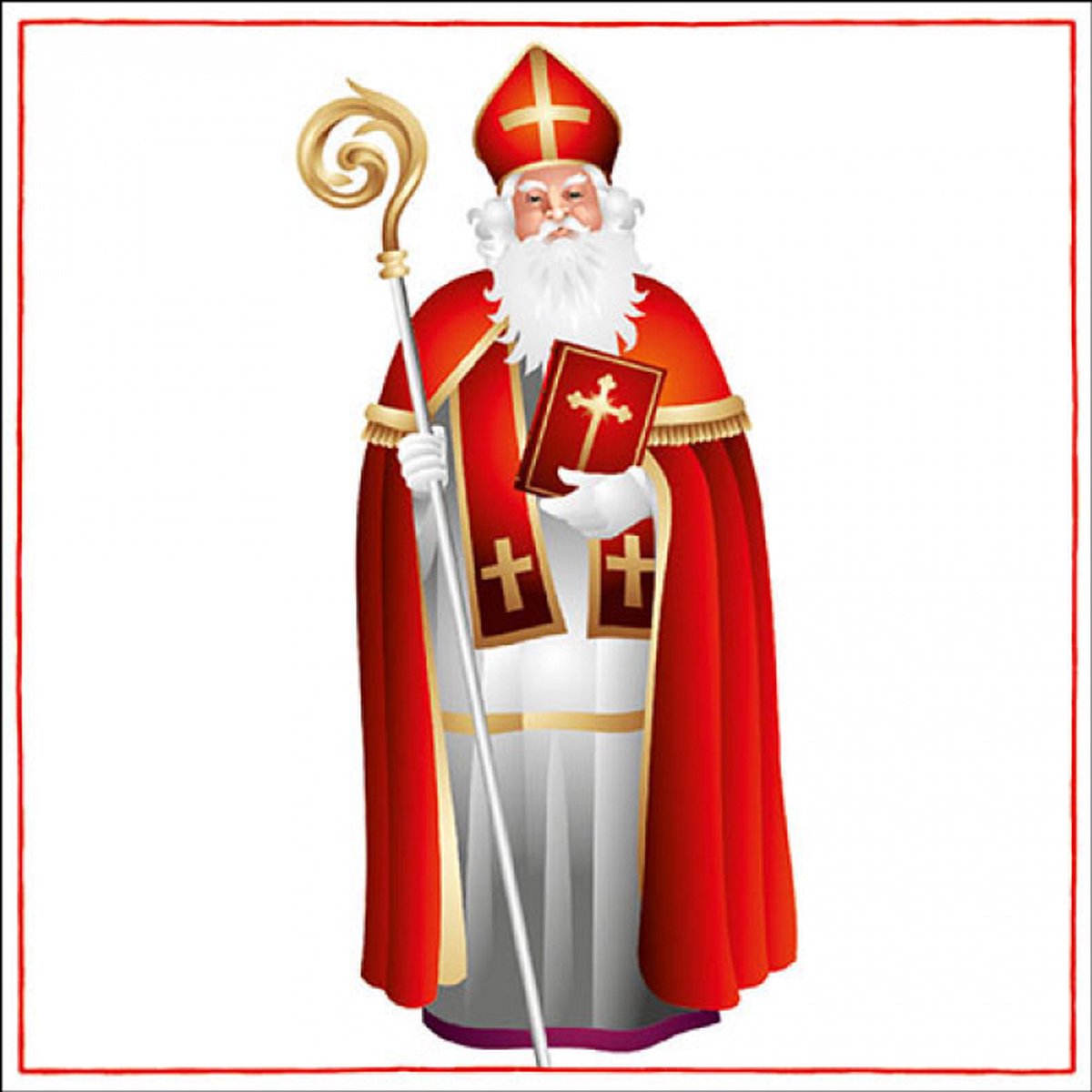 20x Tafel diner/lunch servetten 33 x 33 cm Sinterklaas feest print