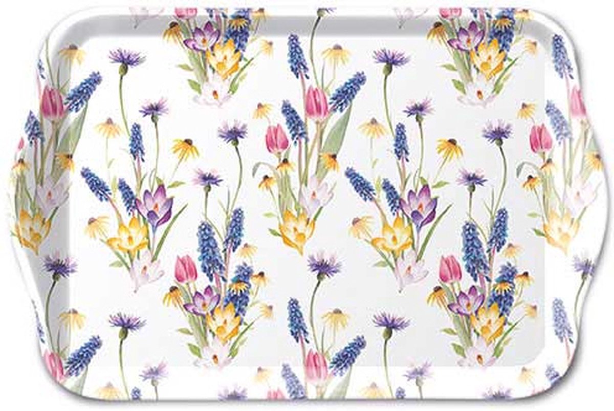 Tray Melamine 13x21cm, Hello spring