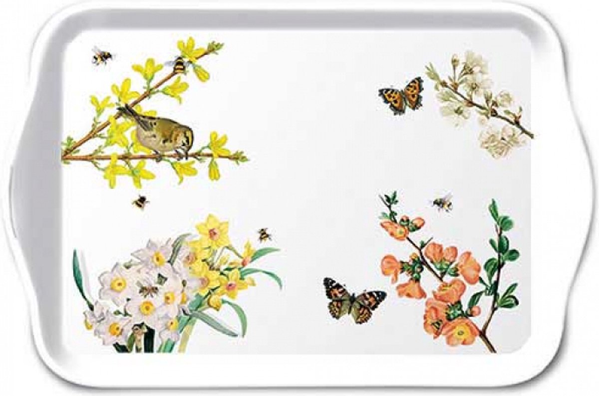 Tray Melamine 13x21cm, Spring awakening