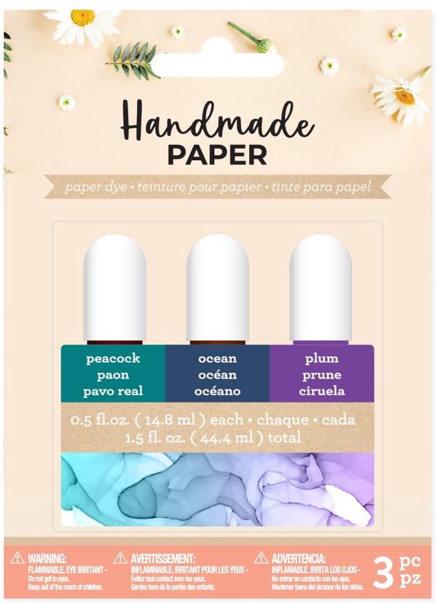 American Crafts - handmade paper - inkt blauw/paars tinten - 34030777