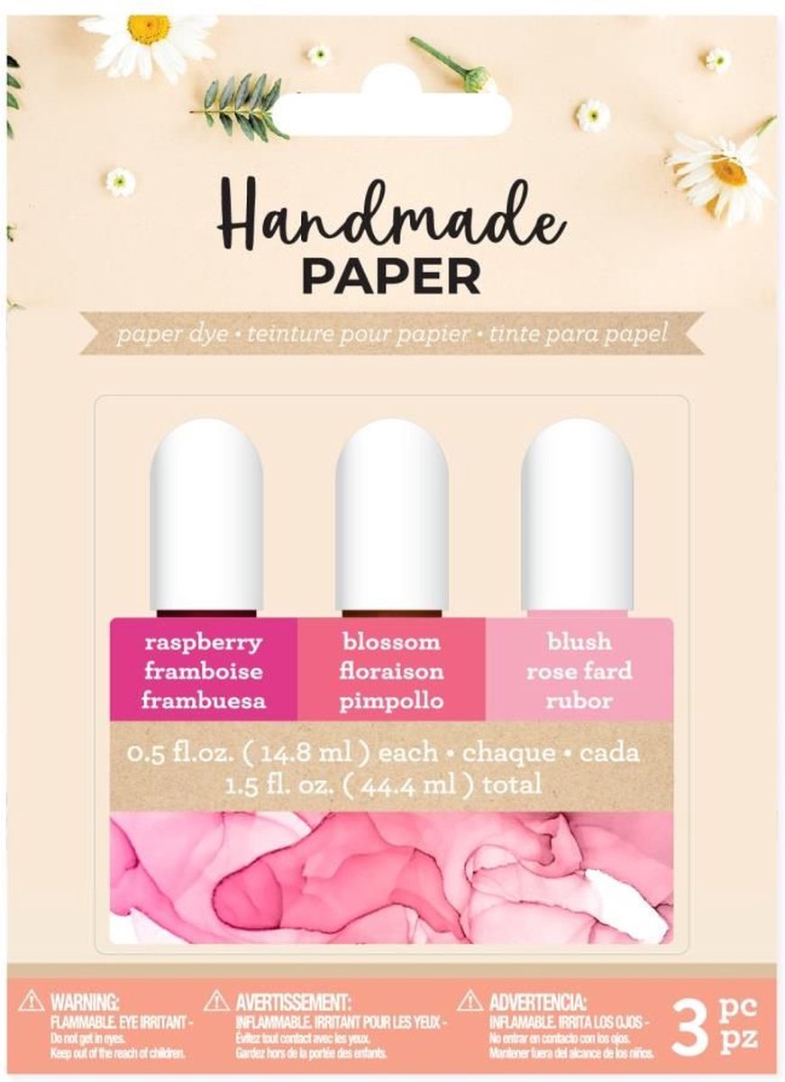 American Crafts - inkt voor het kleuren van handgescheptpapier - roze tinten - 34030778