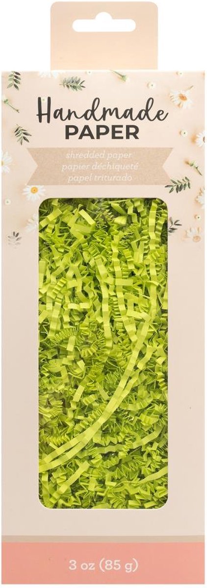 American Crafts - versnipperd papier groen voor gebruik bij handscheppen van papier - 34017592