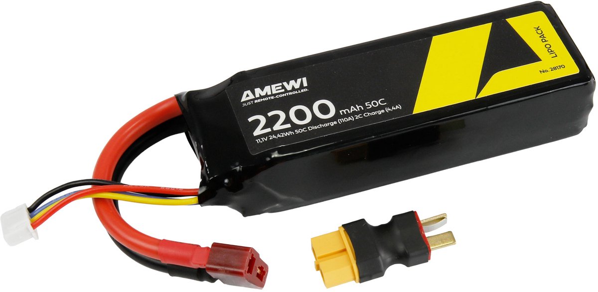 Amewi LiPo accupack 11.1 V 2200 mAh Aantal cellen: 3 Softcase XT60