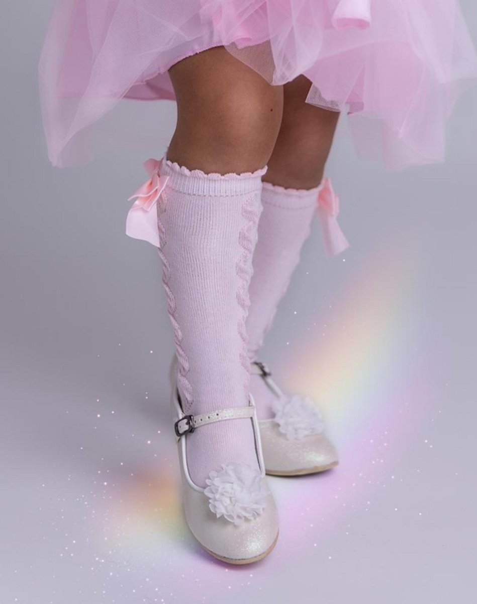 Prinsessen schoen-glitterschoen-bruidsschoen meisje-gespschoen-ivoor glitter-communie schoen-bruidsmeisjes schoen-mt 23