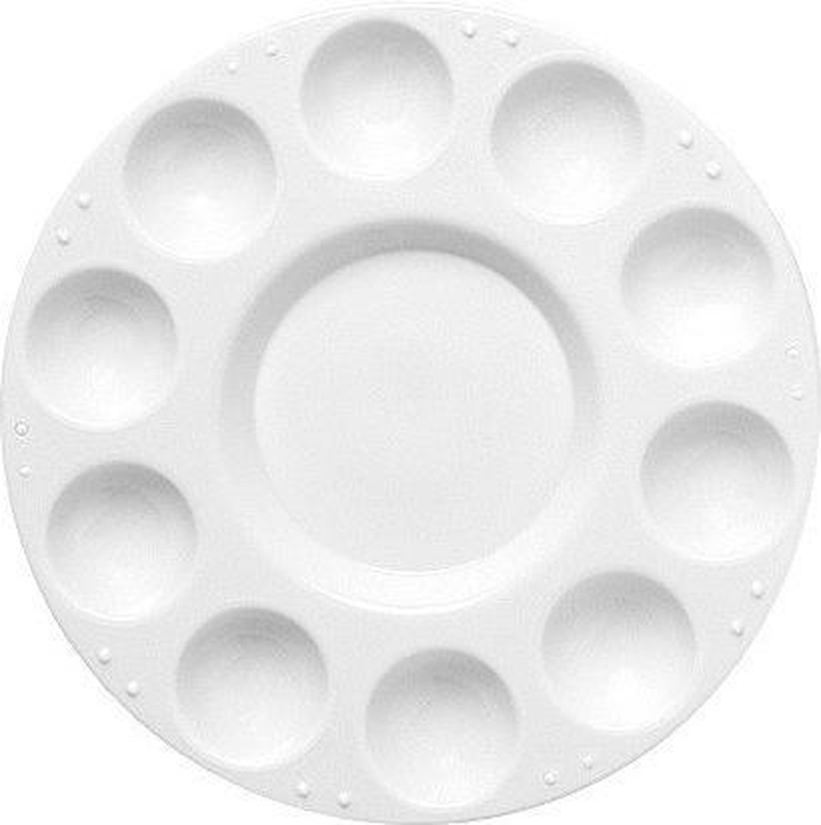 Wit kunststof schilderspalet 17 cm