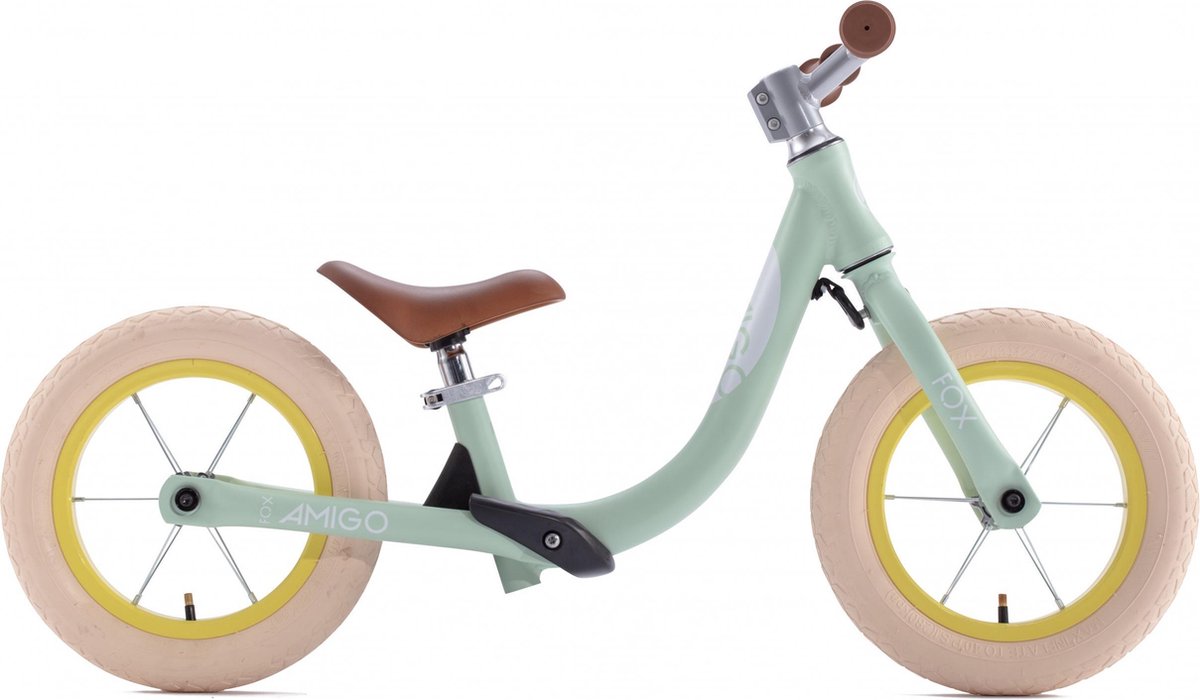 AMIGO Fox - Loopfiets 12 inch - Jongens en Meisjes - Mintgroen