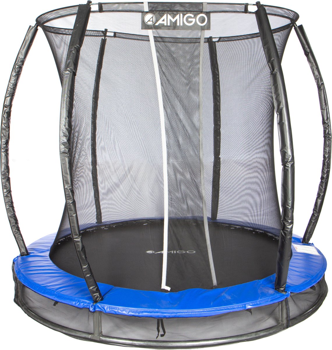 AMIGO Inground Trampoline Deluxe - Met Veiligheidsnet - 244 cm - Blauw