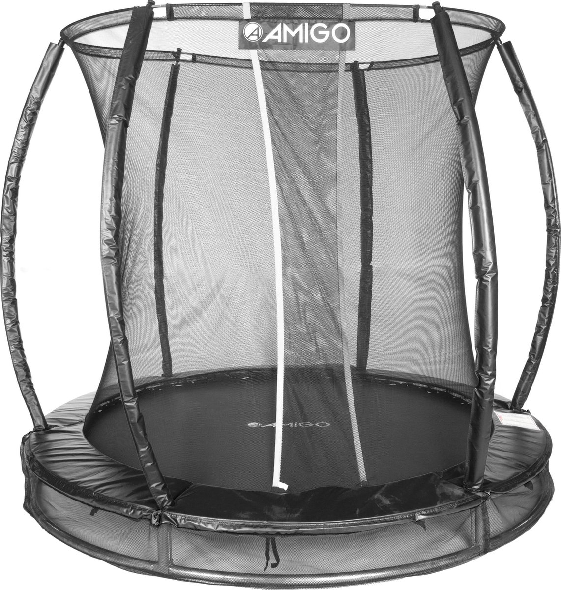 AMIGO Inground Trampoline Deluxe - Met Veiligheidsnet - 244 cm - Zwart