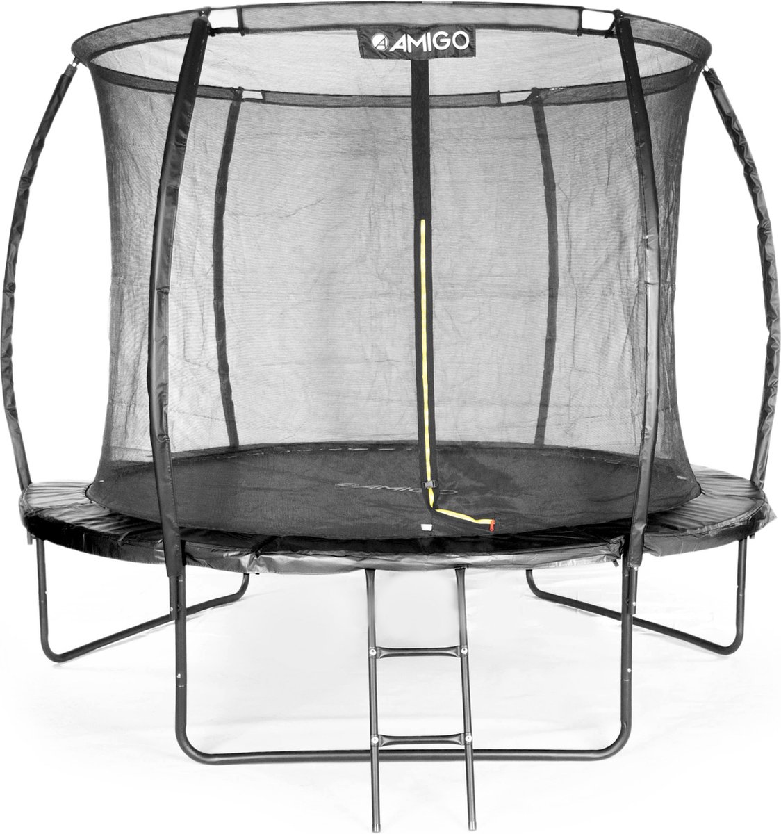 AMIGO Trampoline Basic - Met Veiligheidsnet en Ladder - 305 cm - Zwart