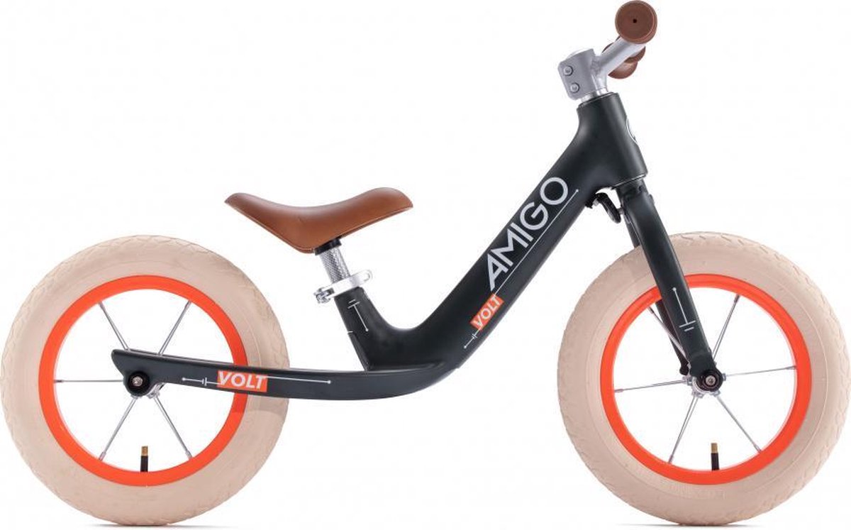 Amigo Volt - Loopfiets 12 inch - Jongens en Meisjes - Donkergrijs