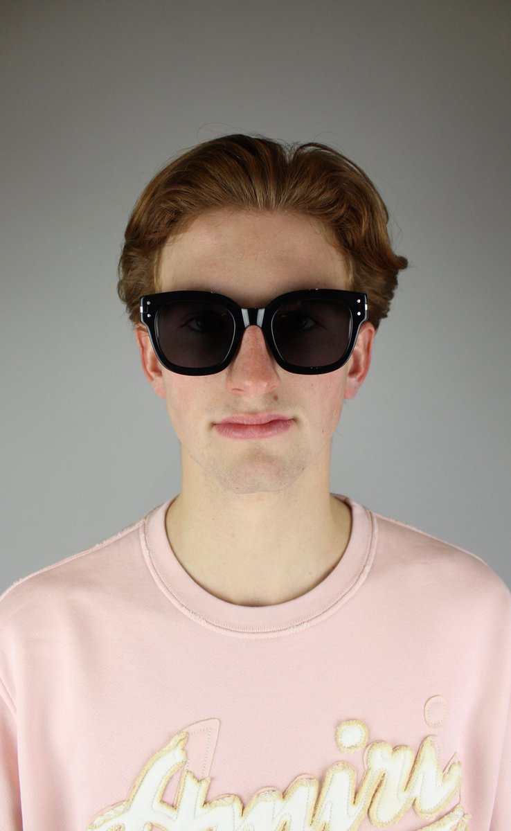 Amiri Classic Logo Zonnebril Zwart.