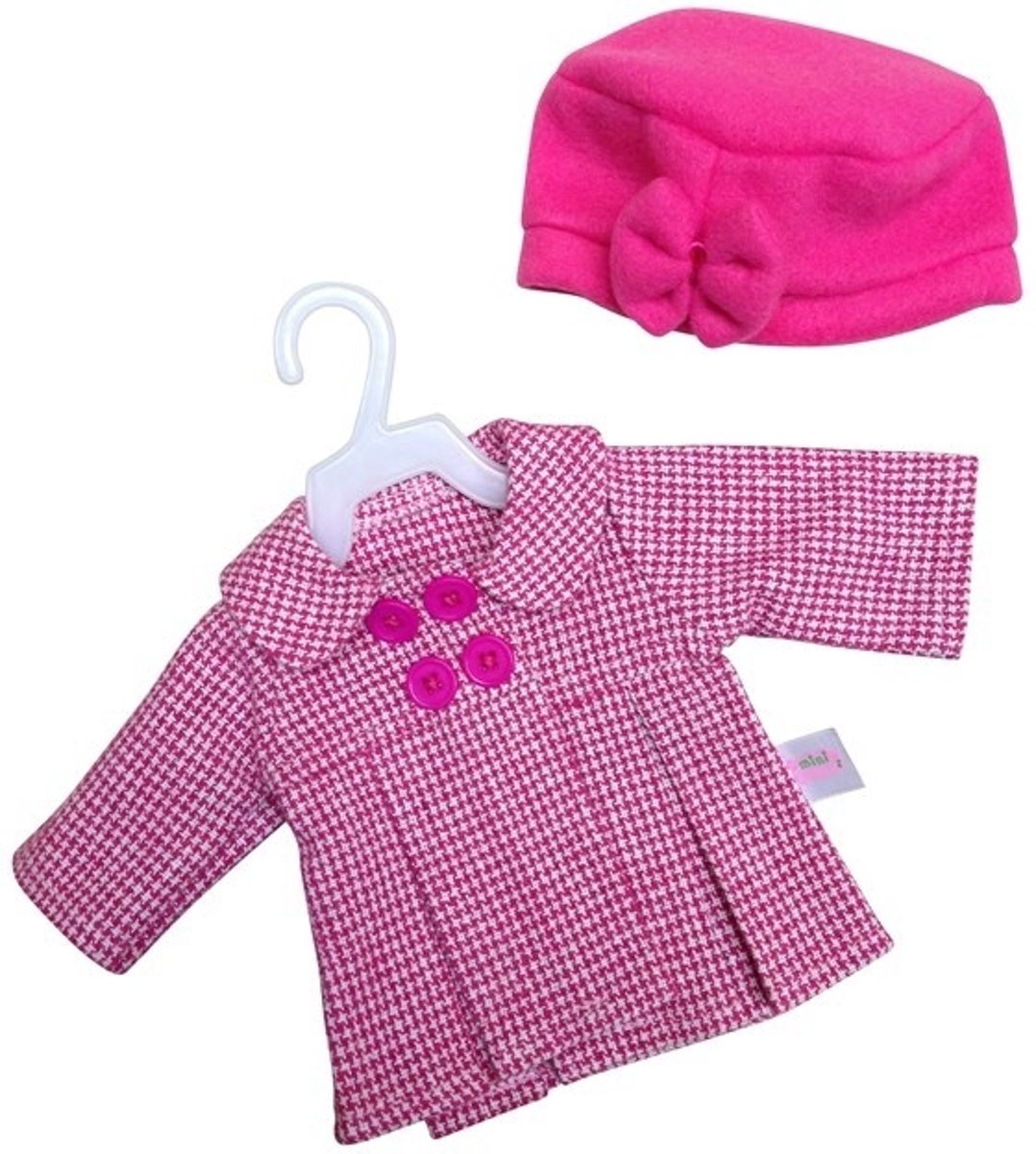 Amleg Jas Met Hoed Mini Mommy Roze Meisjes 33-37 Cm