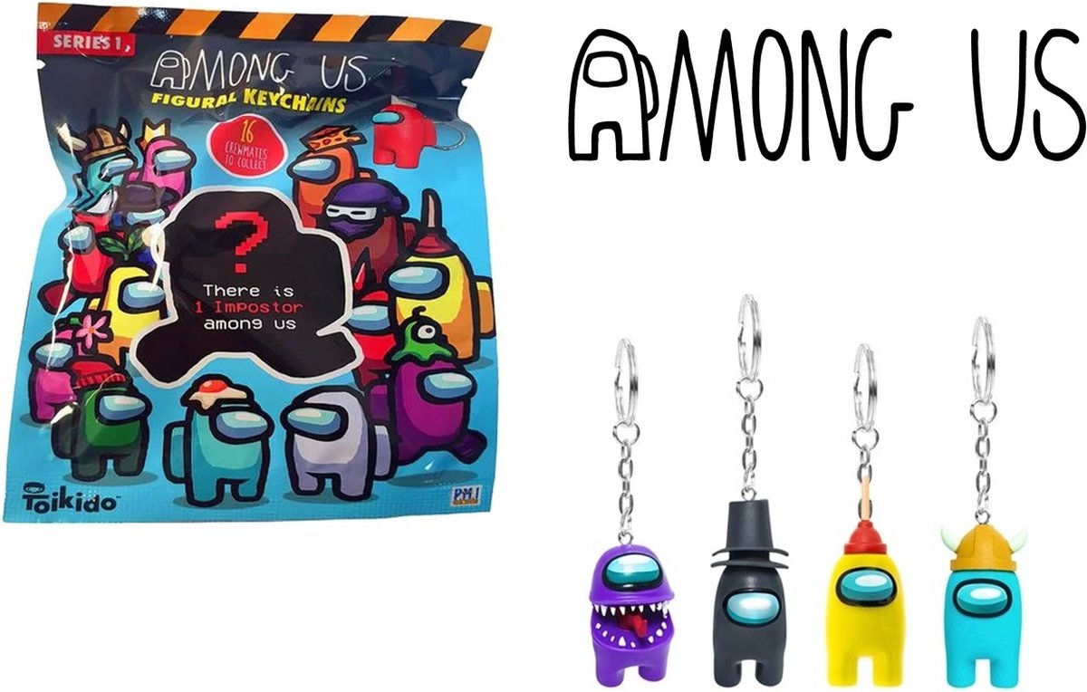 Among Us Blind Bag - 1 zakje - Sleutelhanger - Figuur - 5 cm - Must Have