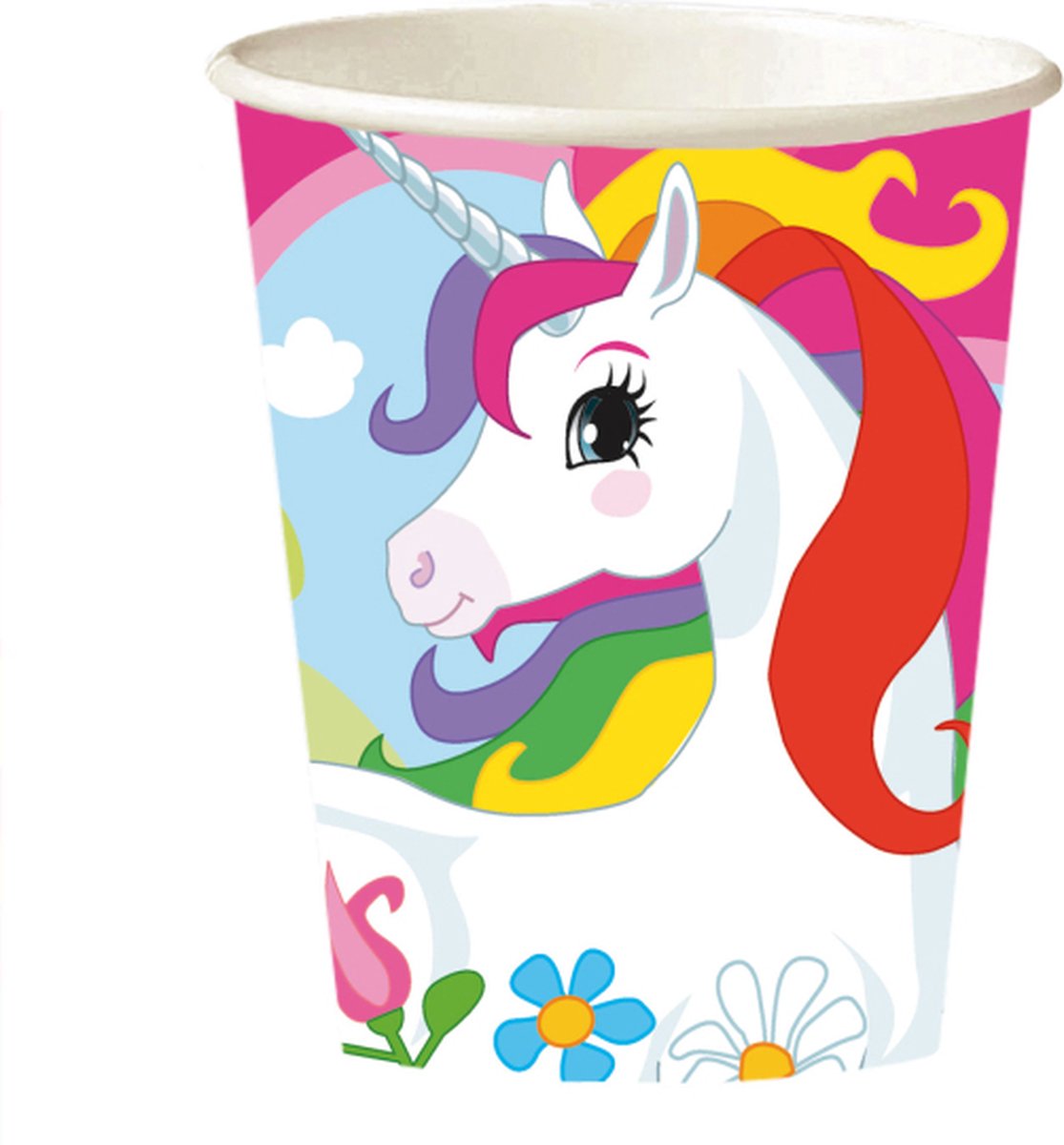 8 Papieren bekers Unicorn 250 ml
