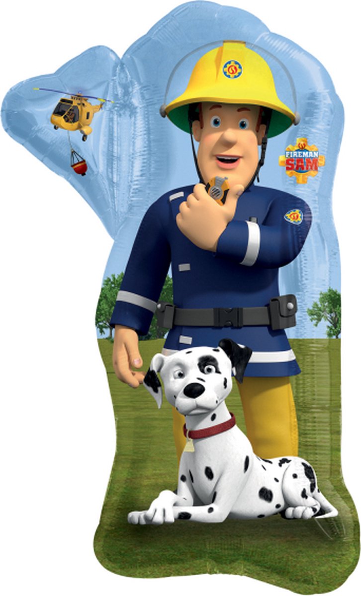 Amscan - Brandweerman Sam - Folie ballon - Heliumballon - 55x83cm - Leeg.