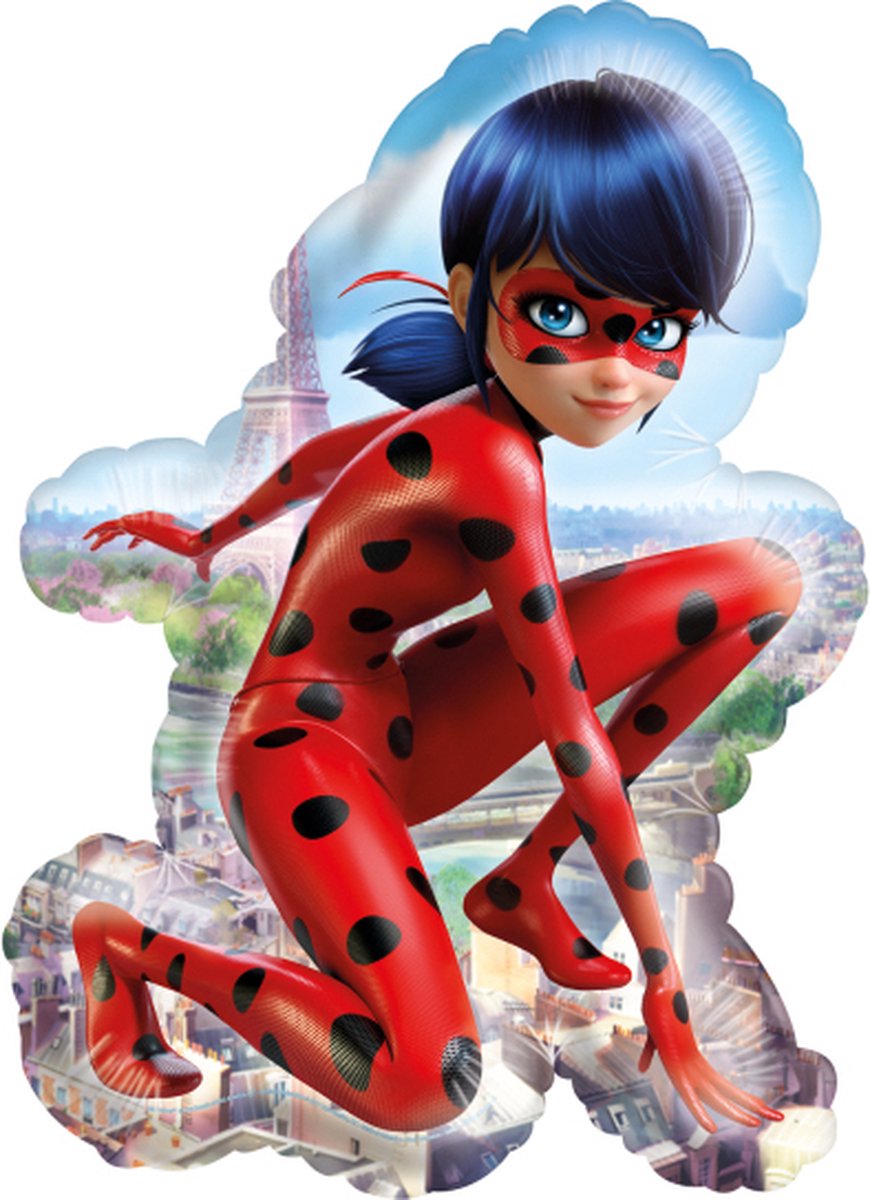 Amscan - Miraculous - Lady Bug - Folie ballon -Leeg -55x86cm - 1 Stuks.
