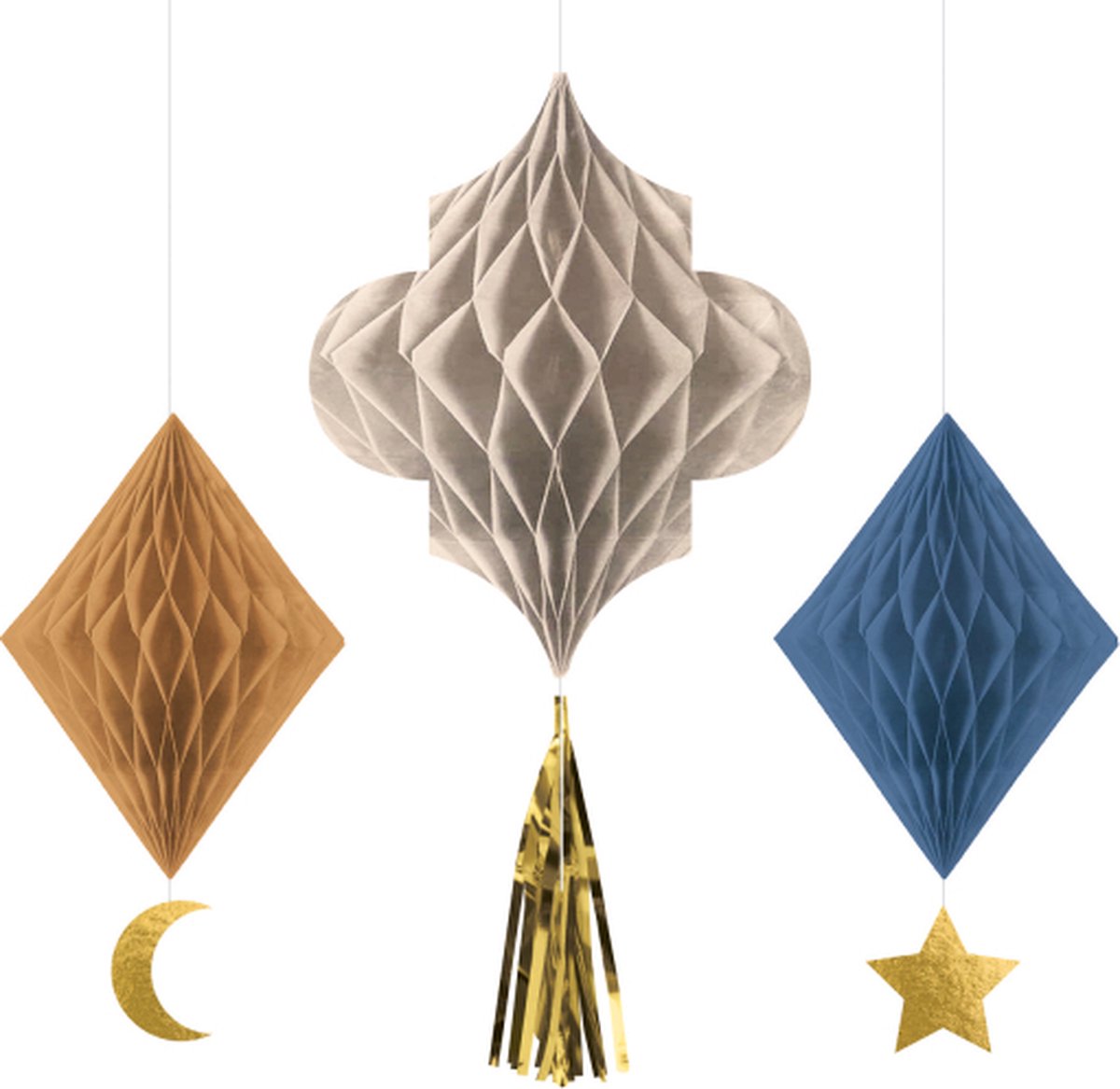 Eid Mubarak Hangdecoraties 3 stuks