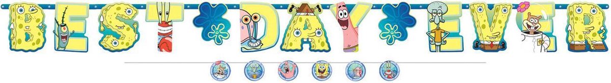 Jumbo Letterslingers Spongebob met mini slinger 320 cm