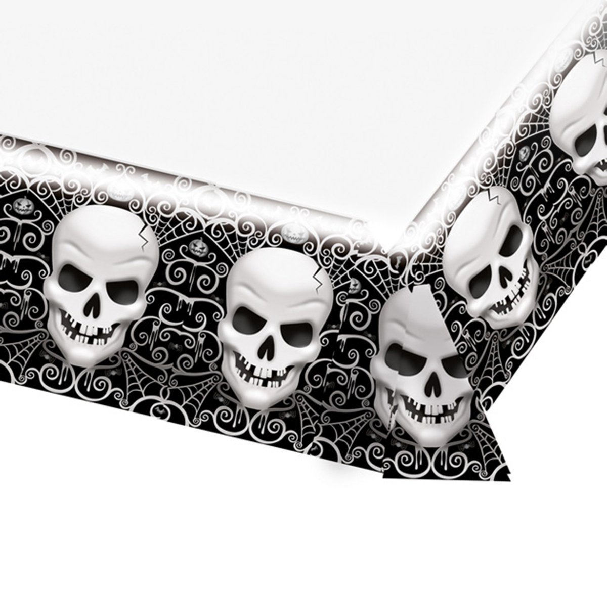 AMSCAN - Halloween Schedel Plastic Tafelkleed 137 x 259 cm