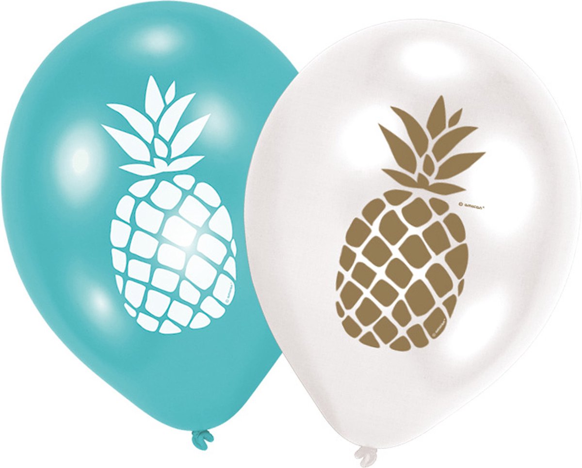 Amscan - 6 Balloons Pineapple Vibes 111C print
