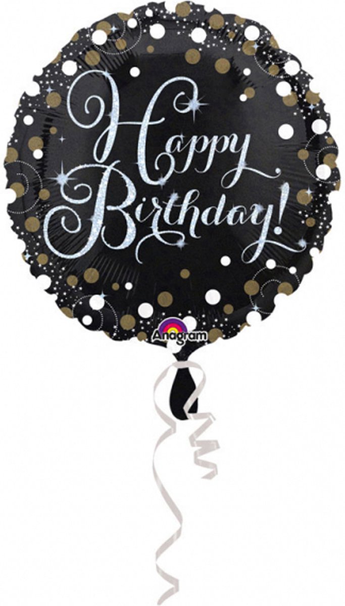 Amscan - Folieballon Happy Birthday Sparkling Celebrations 43 cm