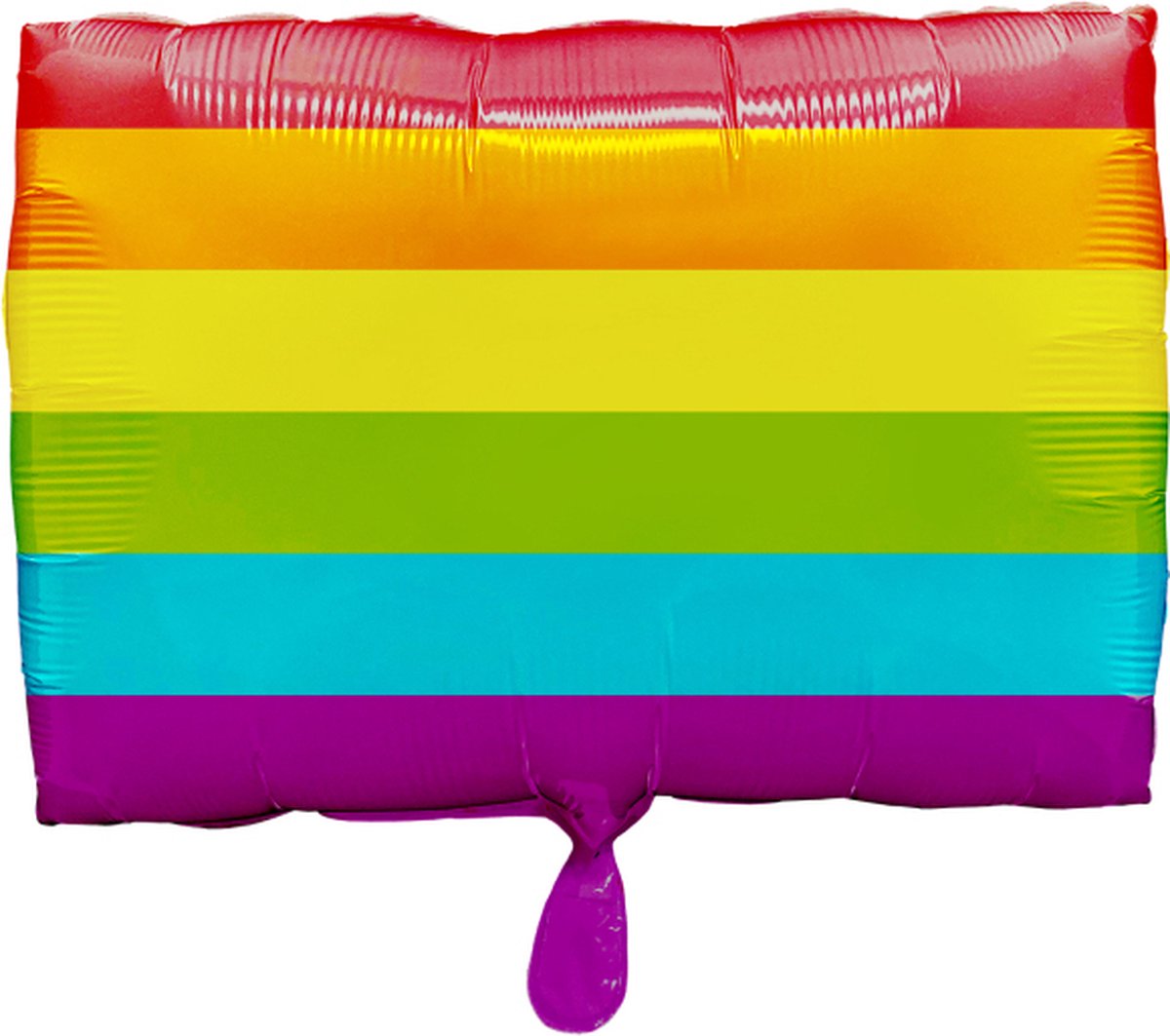 Amscan folieballon regenboog kleuren, afmetingen 40 x 30cm