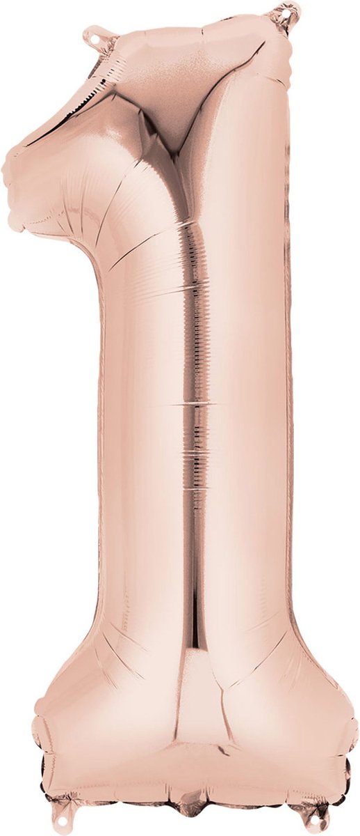 Cijferballon 1 - Rosegoud - 40cm - Anagram