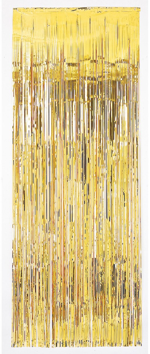 Folie Deurgordijn - 2x - 243 x 91 cm - goud - glitter gordijn - decoratie - thema goud