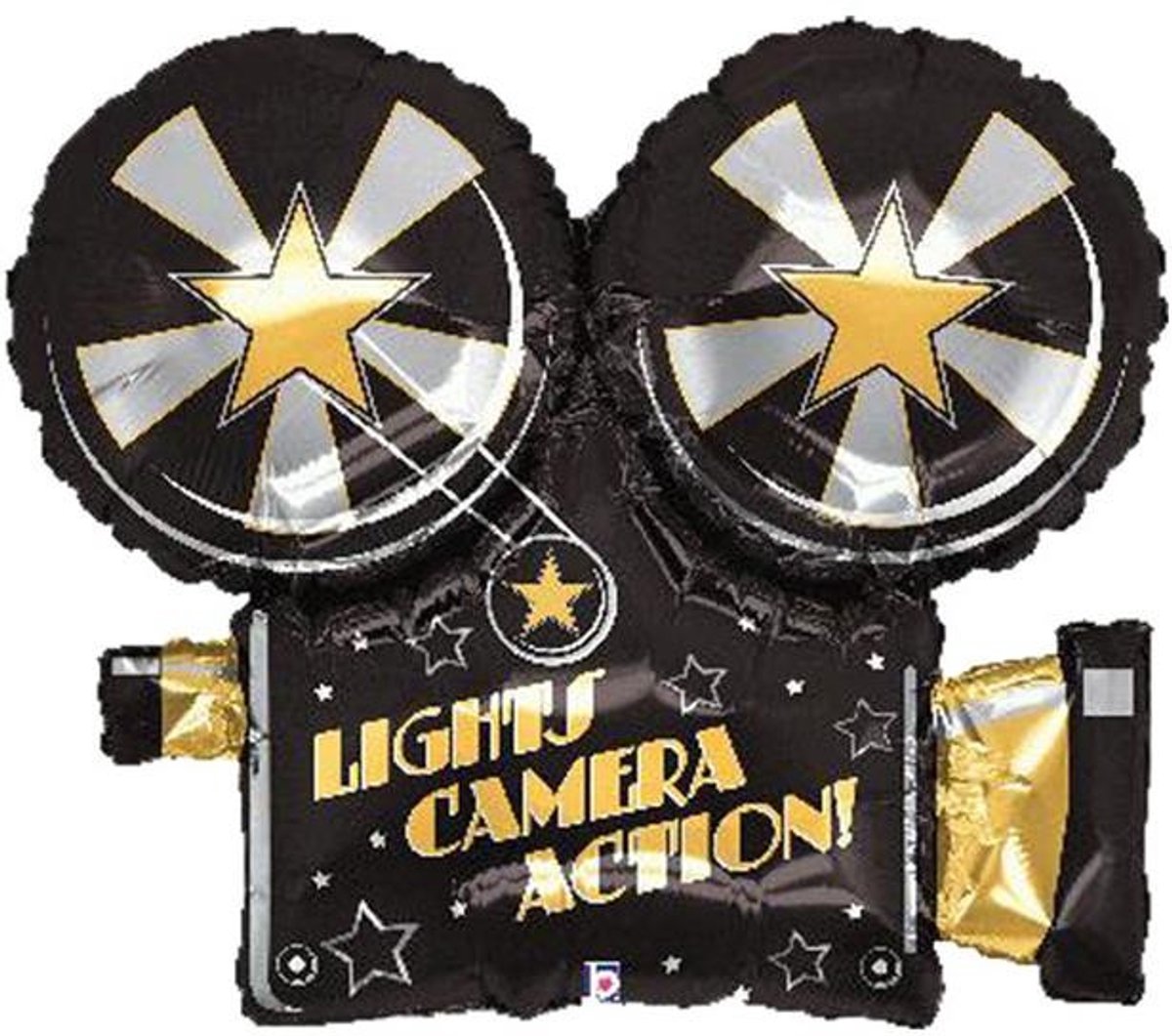 Folieballon lights camera action 81cm