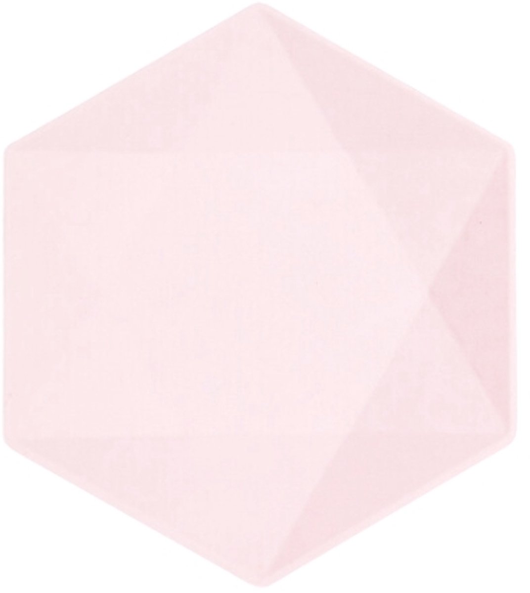 Lichtroze Hexagon - Medium