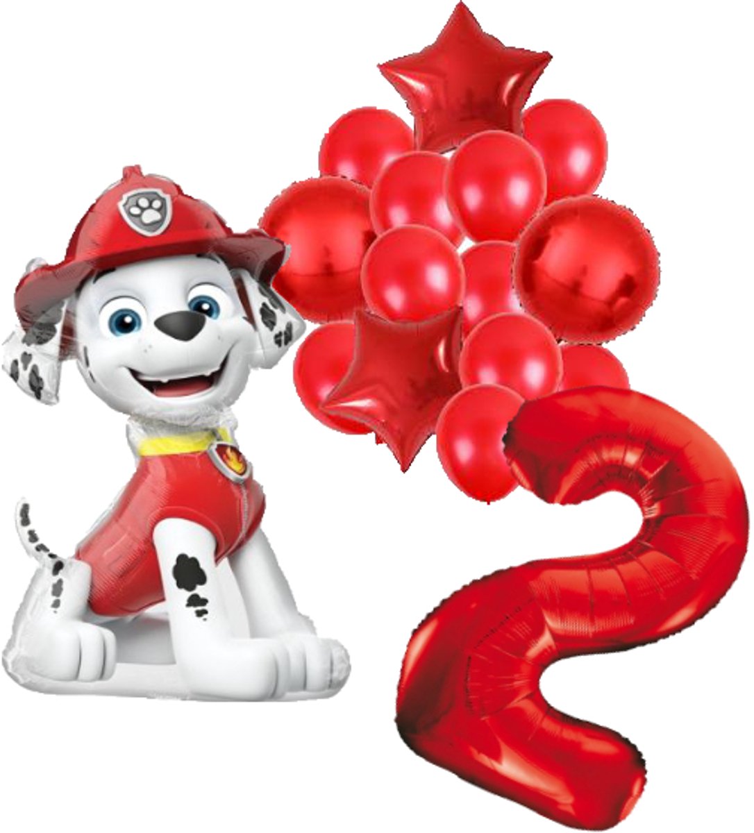 Paw Patrol Marshall ballonnen pakket - 53x84cm - 2 jaar - Folie Ballon set - Themafeest - Verjaardag - Ballonnen - Versiering - Helium ballon