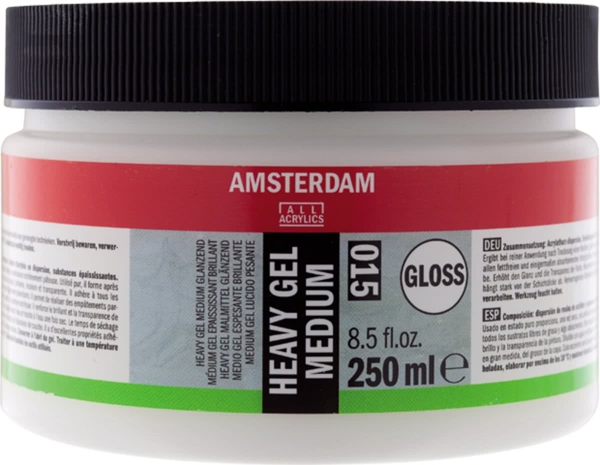 Heavy gel medium glanzend 250 ml flacon