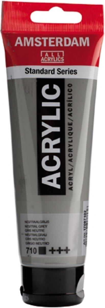 Standard tube 120 ml Neutraalgrijs dekkende acrylverf neutraal grijs