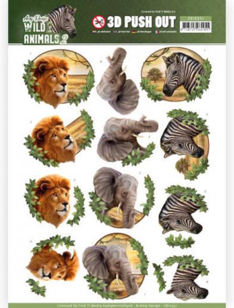 3D Pushout - Amy Design - Wild Animals 2 - Africa