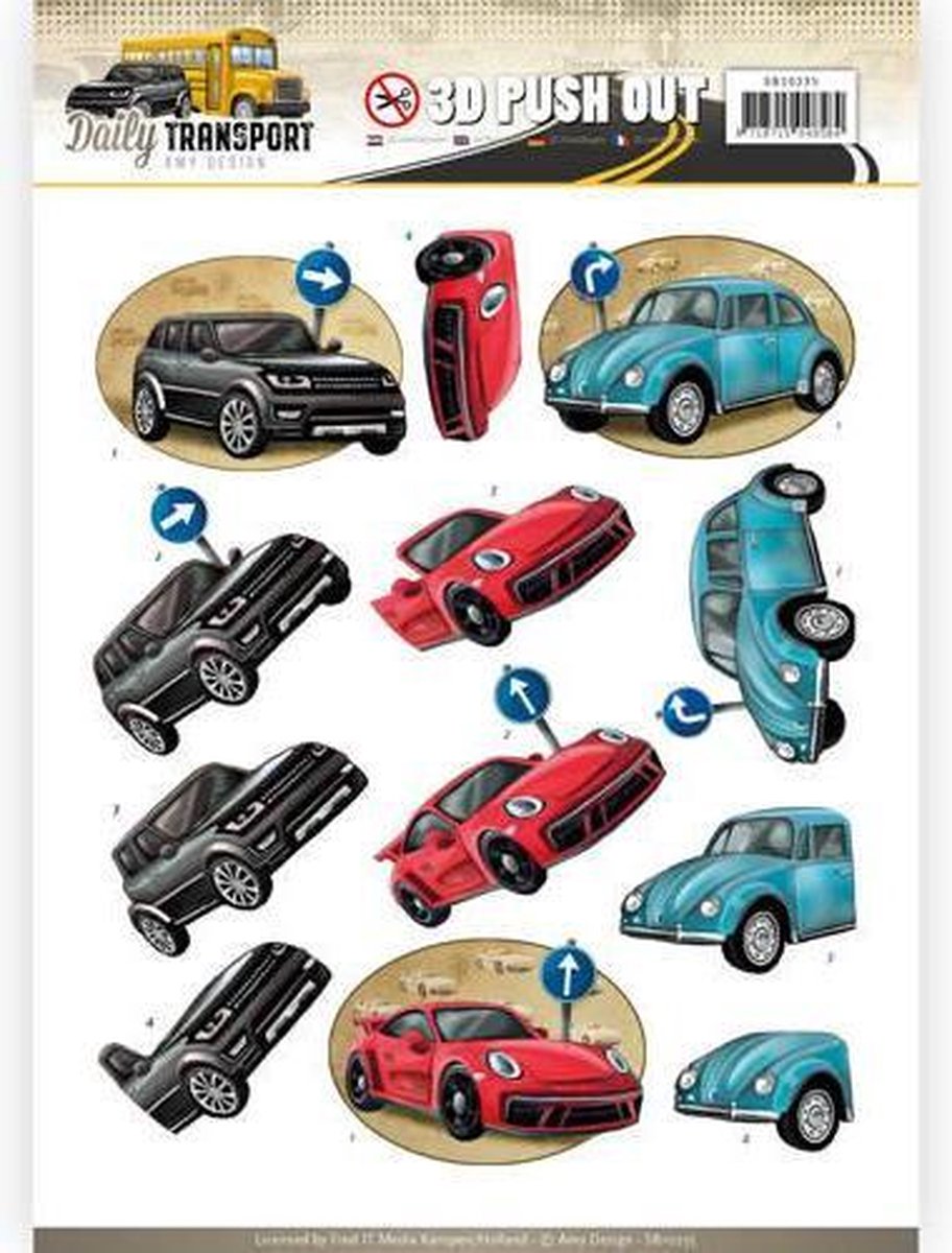 Daily Cars - Daily Transport 3D-Push-Out Amy Design