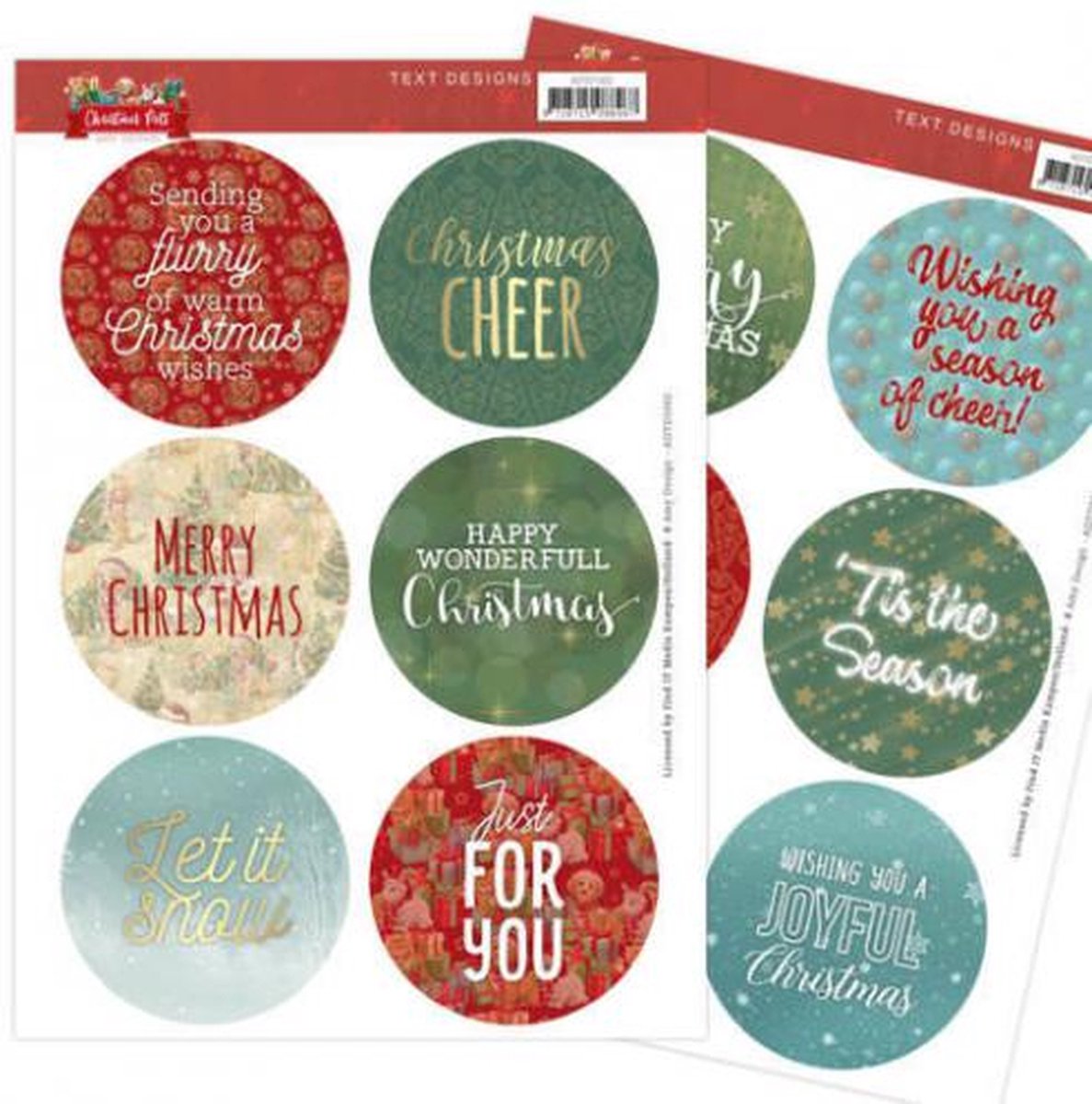 Tekst Designs - Amy Design - Christmas Pets (ENG) 2 stuks