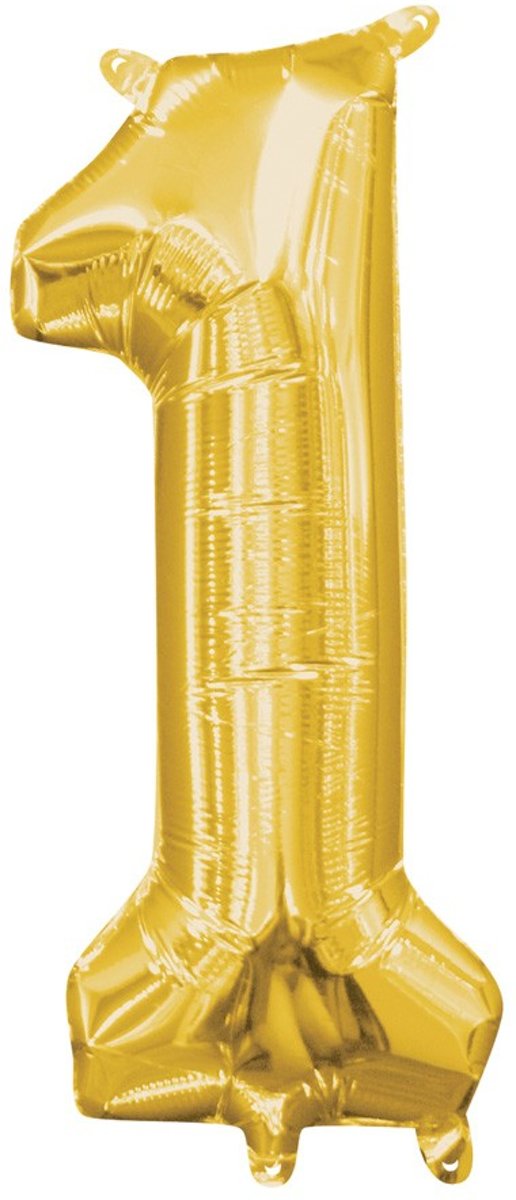 Cijfer ballon 1 goud