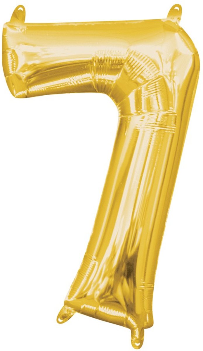 Cijfer ballon 7 goud