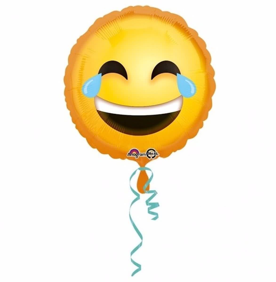 Helium ballon lachende smiley 43 cm