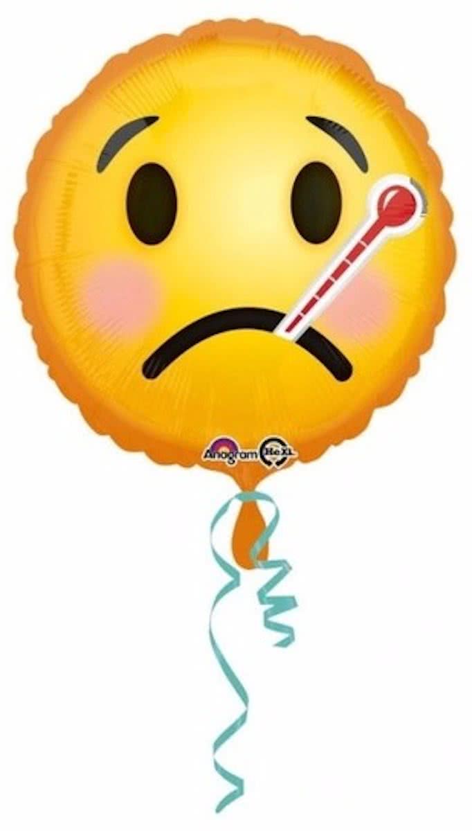 Helium ballon ziekte smiley 43 cm