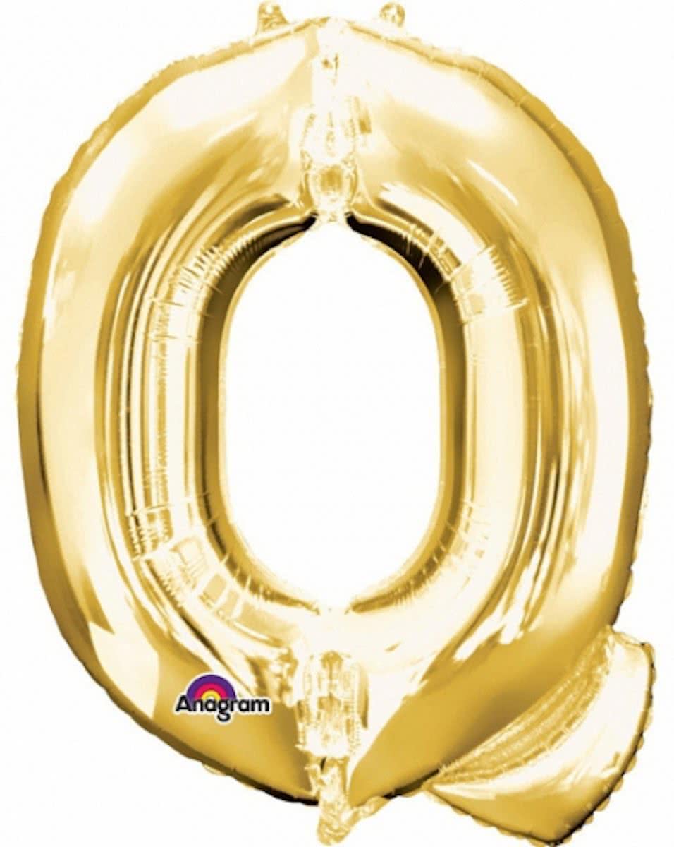 Letter Q ballon goud 86 cm